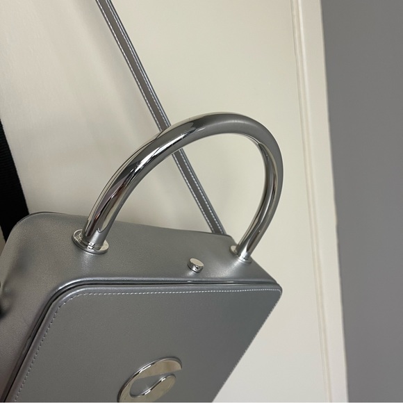 Coperni metallic grey square purse w dustbag - Picture 8 of 17